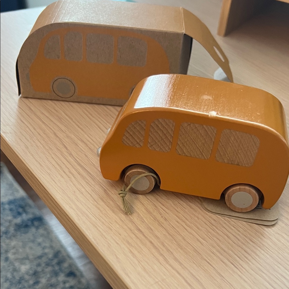 Yellow Wooden Toy Bus - Maileg - Picture 4 of 5
